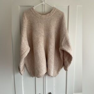 The Softest Warmest Madewell 3X Women's Oatmeal Wool Camel Hair Sweater Capsule